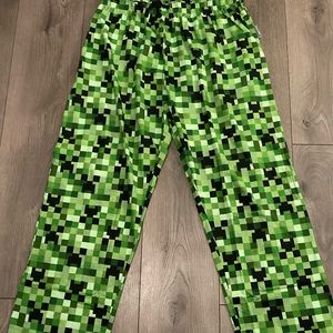 Minecraft mens lounge sleepwear pants size large